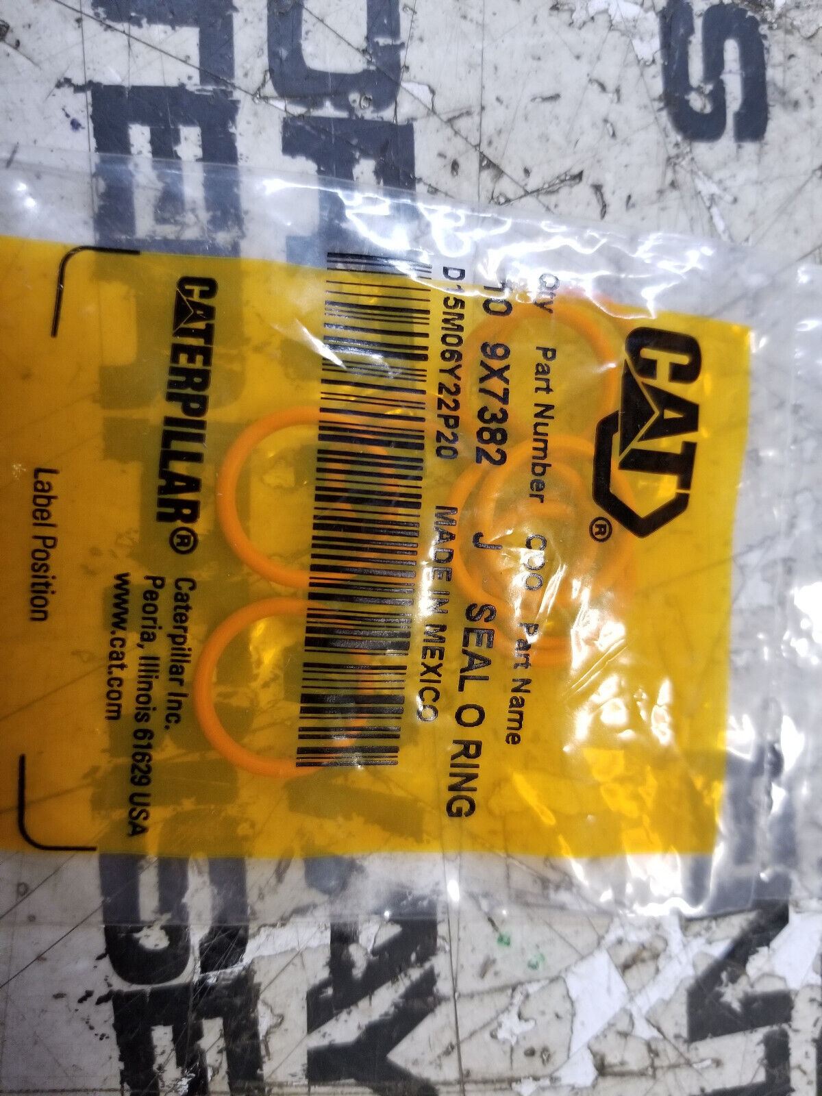 PACK OF 10 SEALS - 9X-7382 1.78 x 14mm 78A HNBR O-Ring 9X7382