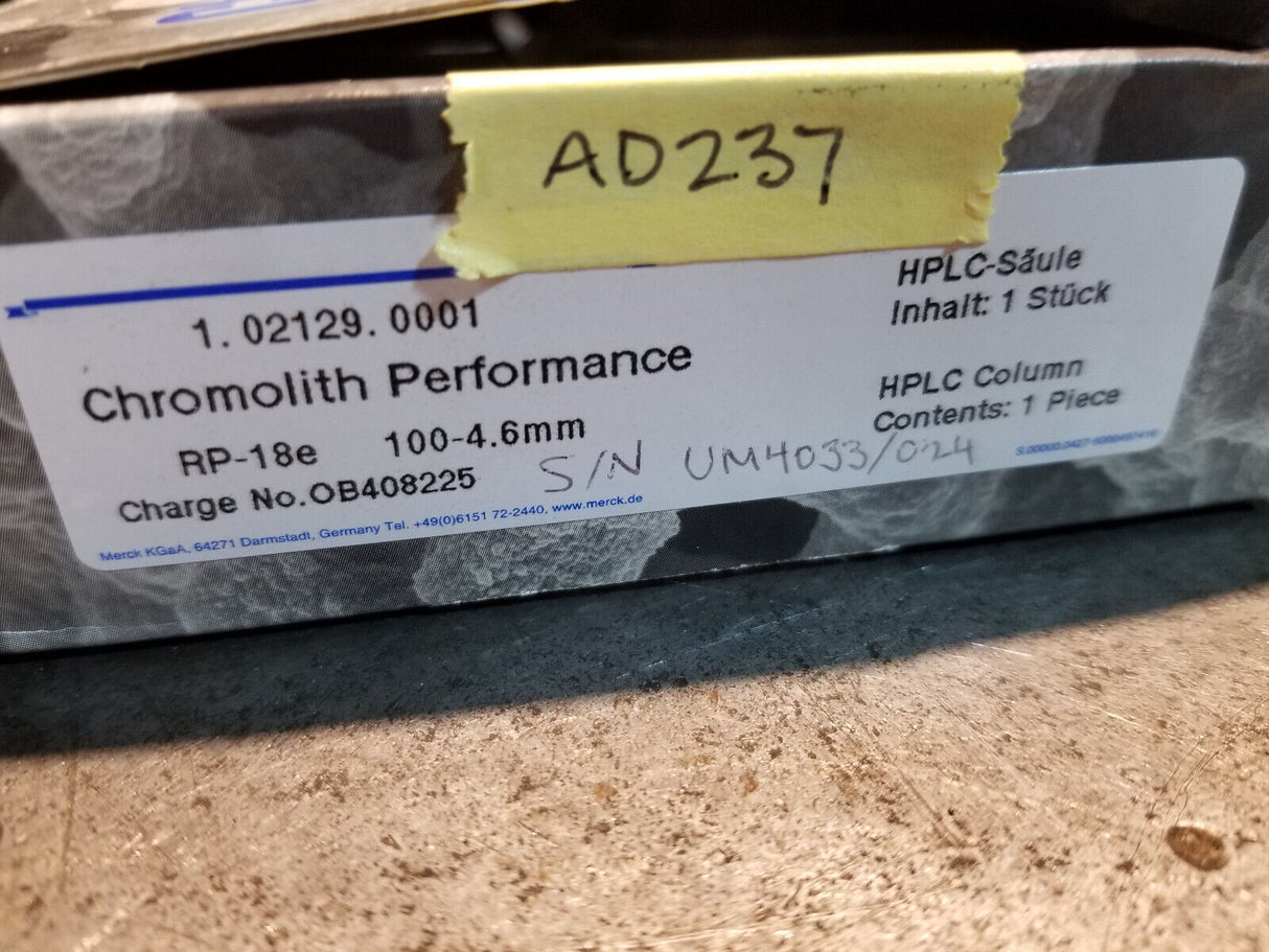 102129 EMD Chromolith Performance RP-18e 100x4.6mm HPLC Column