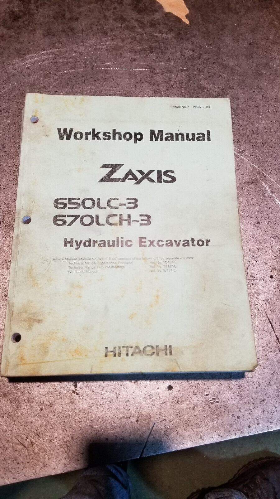 ZAXIS 650LC-3 670LCH-3 WORKSHOP MANUAL W1J7-E-00