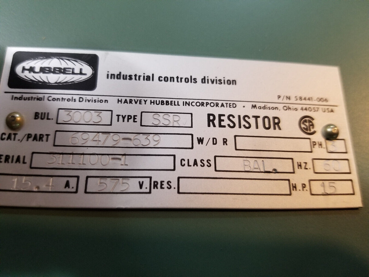 HUBBELL RESISTOR 69479-639