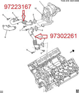 01 02 03 04  2001-2004 lb7 GM 6.6L Duramax Diesel Driver Up Pipe 97223167