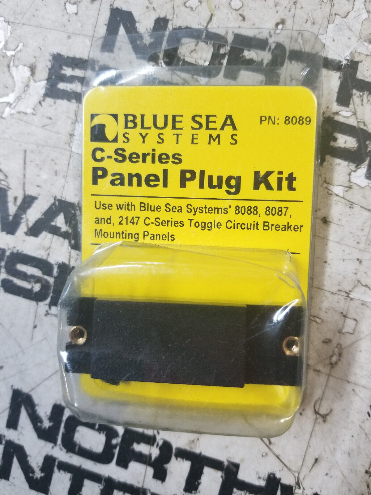 Blue Sea Plug Panel Kit C-Series 1/8" Aluminum 5052 Slate Gray Marine Boat- 8089