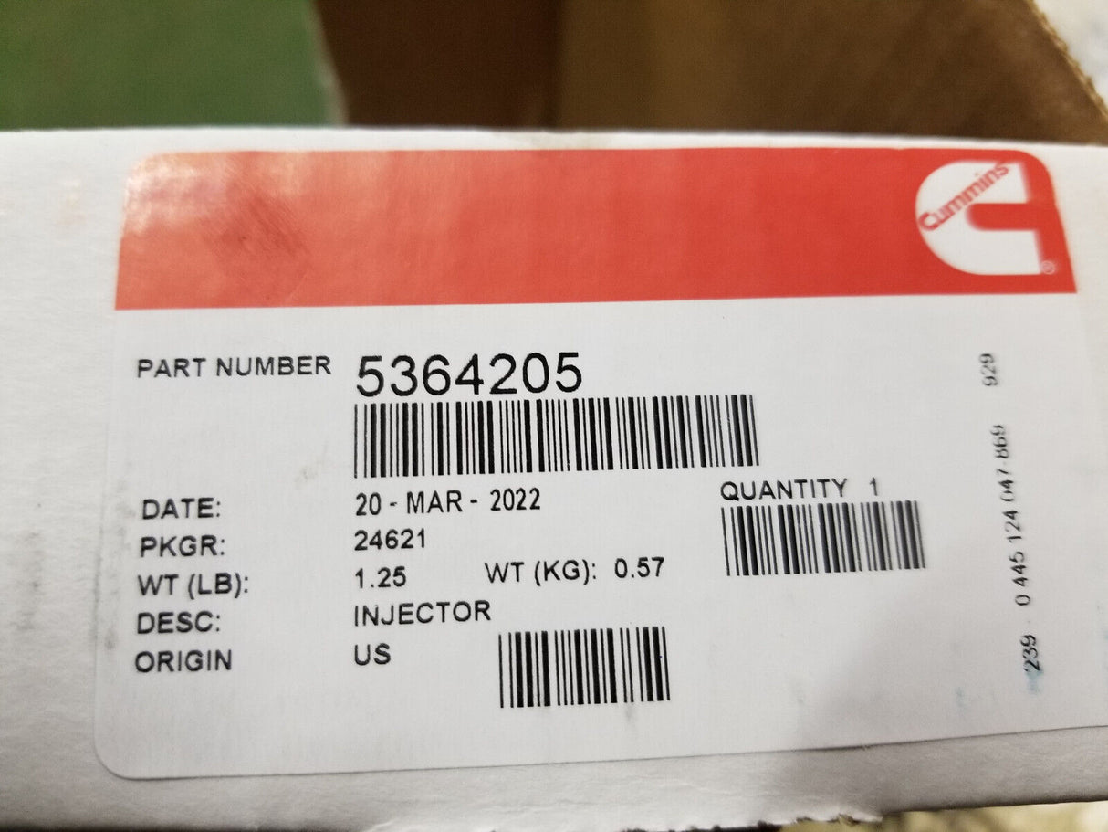 5364205 New Fuel Injector RAM 3500 2019-2022 6.7L STANDARD OUTPUT NO CORE!
