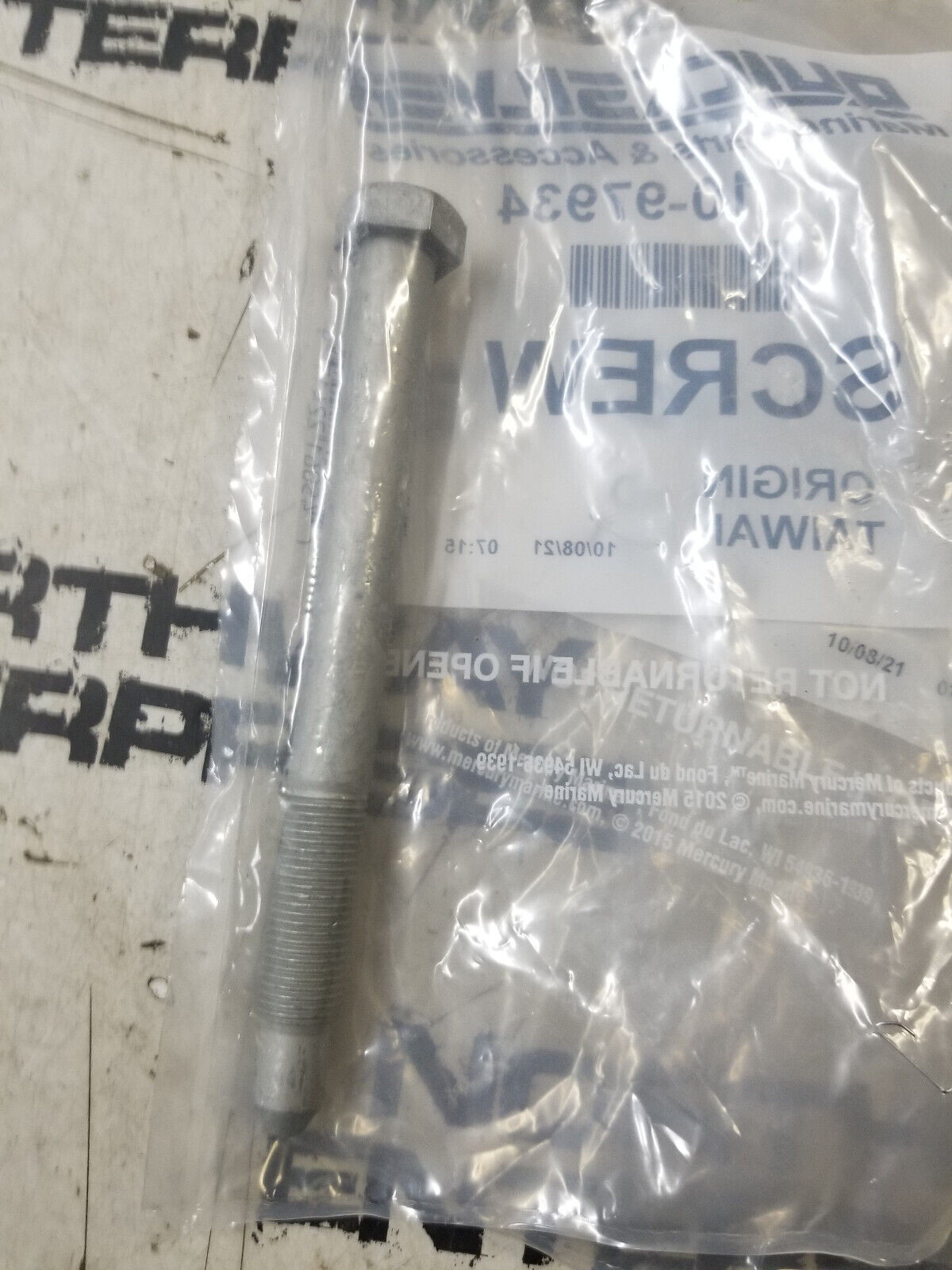 LOT OF 4pc - QUICKSILVER 10-97934 Mercury Screw Bolt