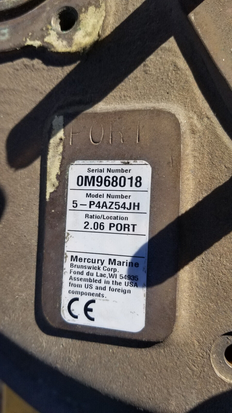 Mercury 879345T65 PLATE-MID SECTION 5-P4AZ54JH  5P4AZ54JH