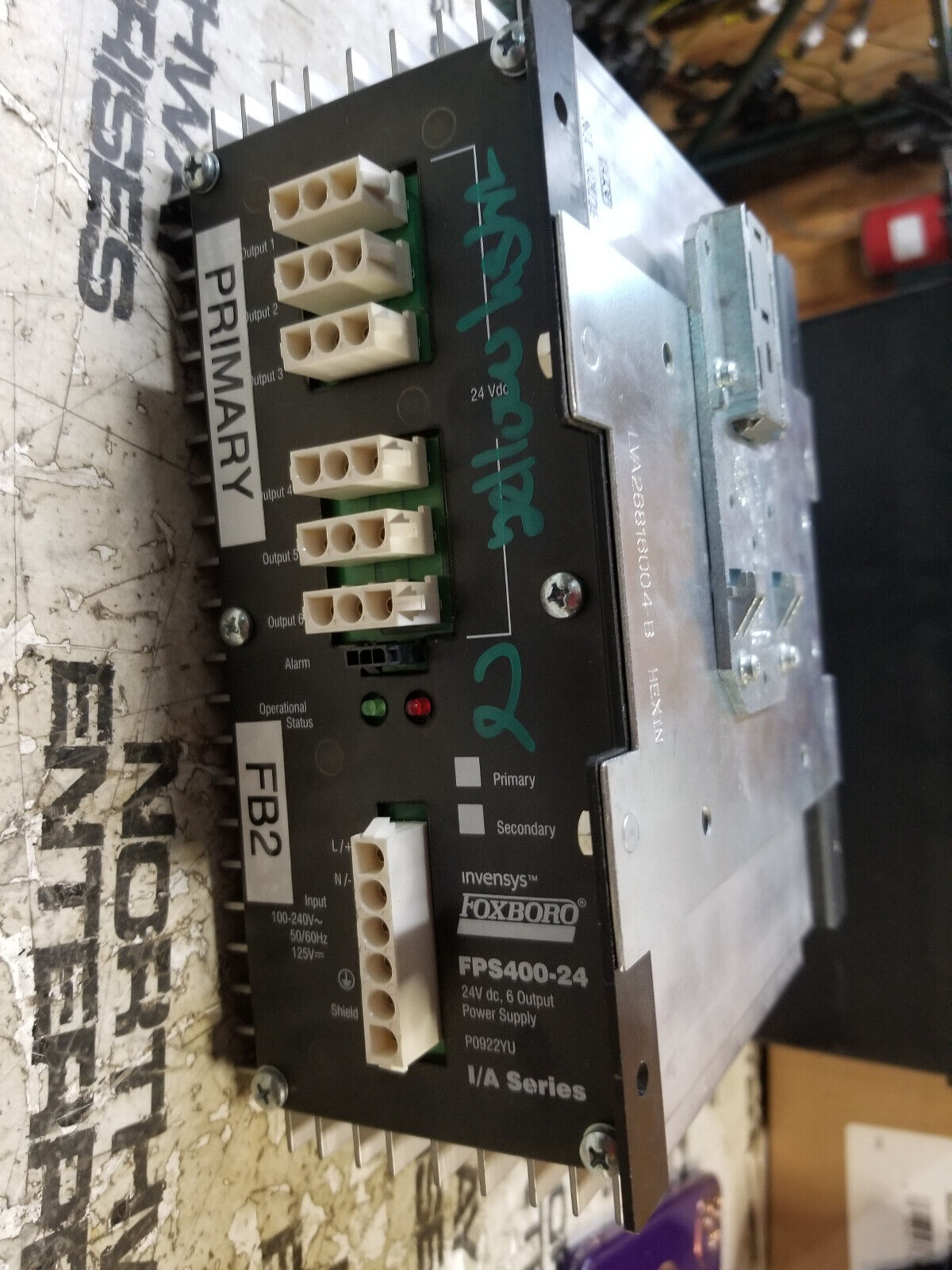 Foxboro FPS400-24 P0922YU I/a Series Din Rail Mounted Power Supply Module