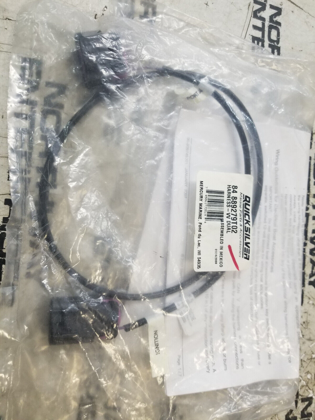 Mercury Quicksilver 84-889279T02 Dual Wake Harness OEM New Factory Parts