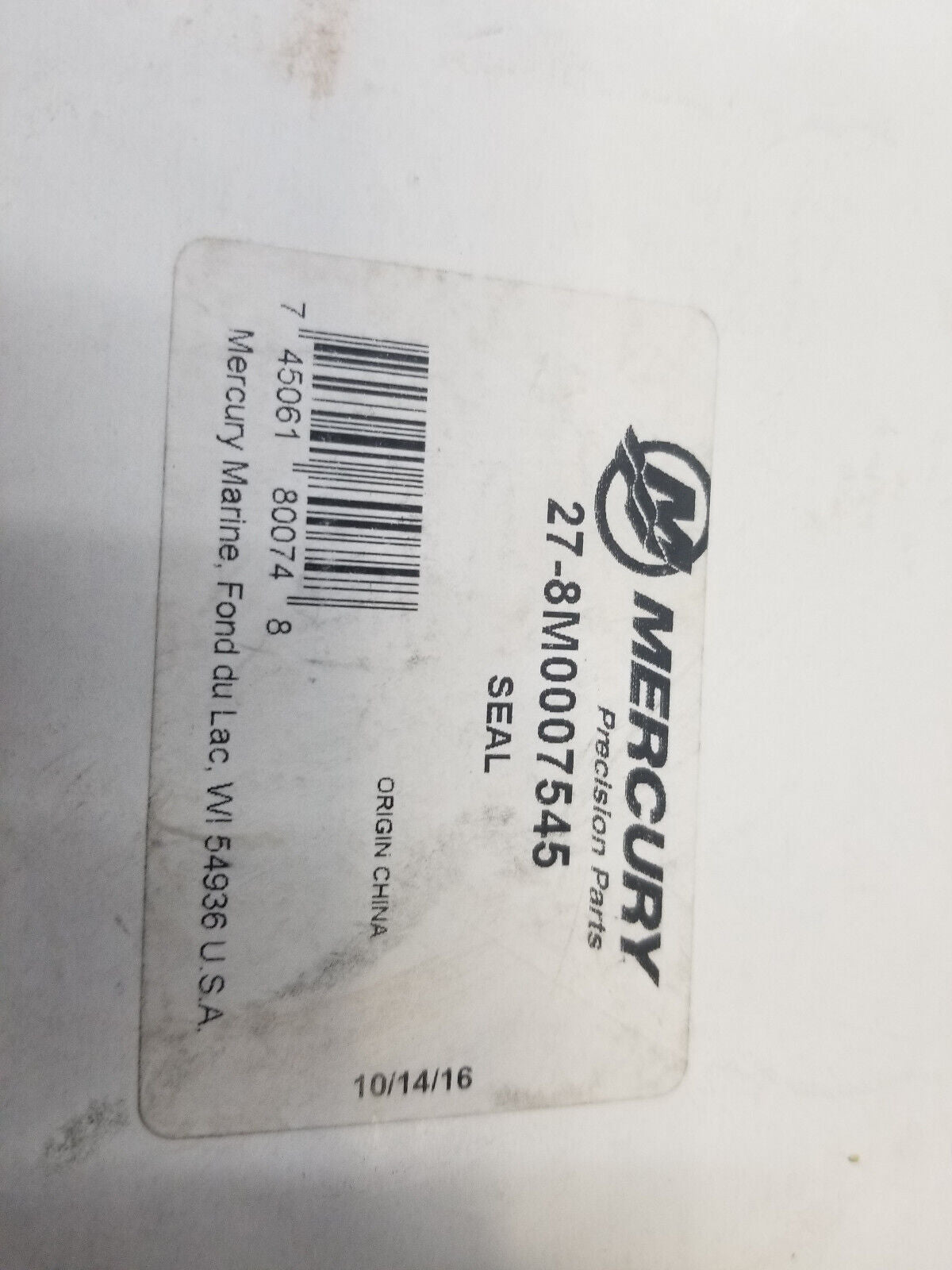Mercury Seal 27-8M0007545