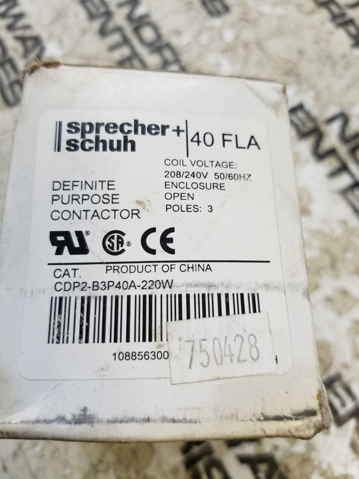 SPRECHER & SCHUH CDP2-B3P40A-220W / CDP2B3P40A220W 40FLA
