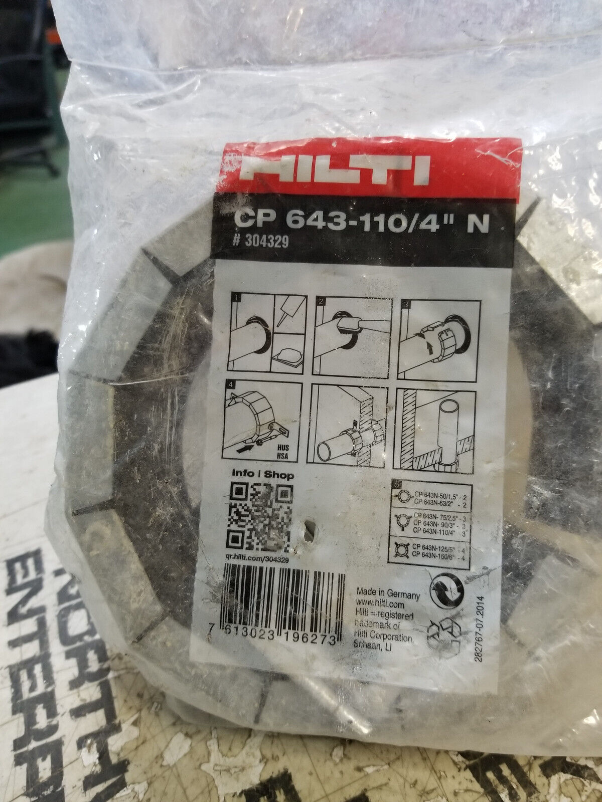 HILTI CP643-110 4" FIRESTOP COLLAR CP 643-110 4"