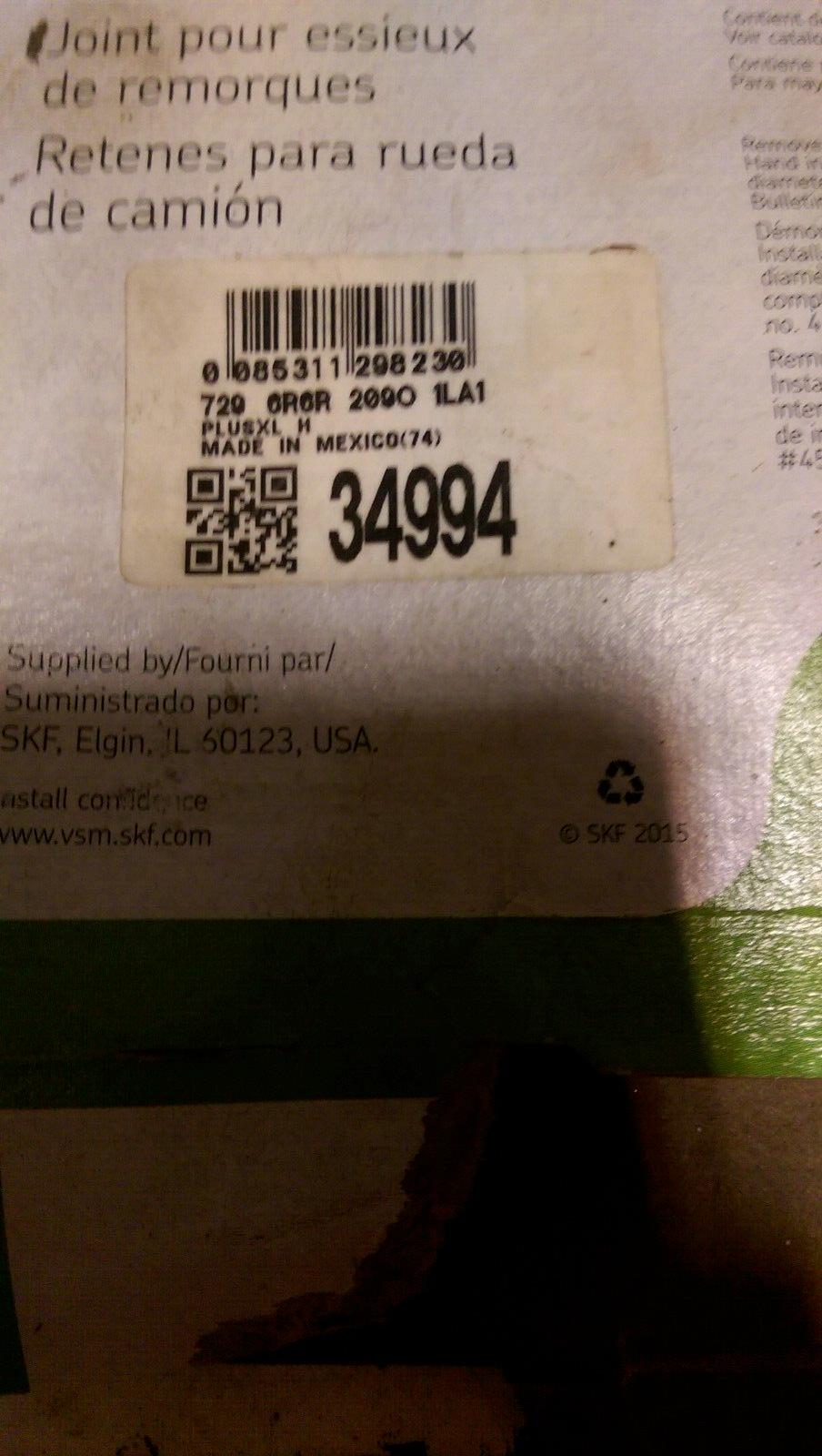 SKF 34994 REAR WHEEL SEAL