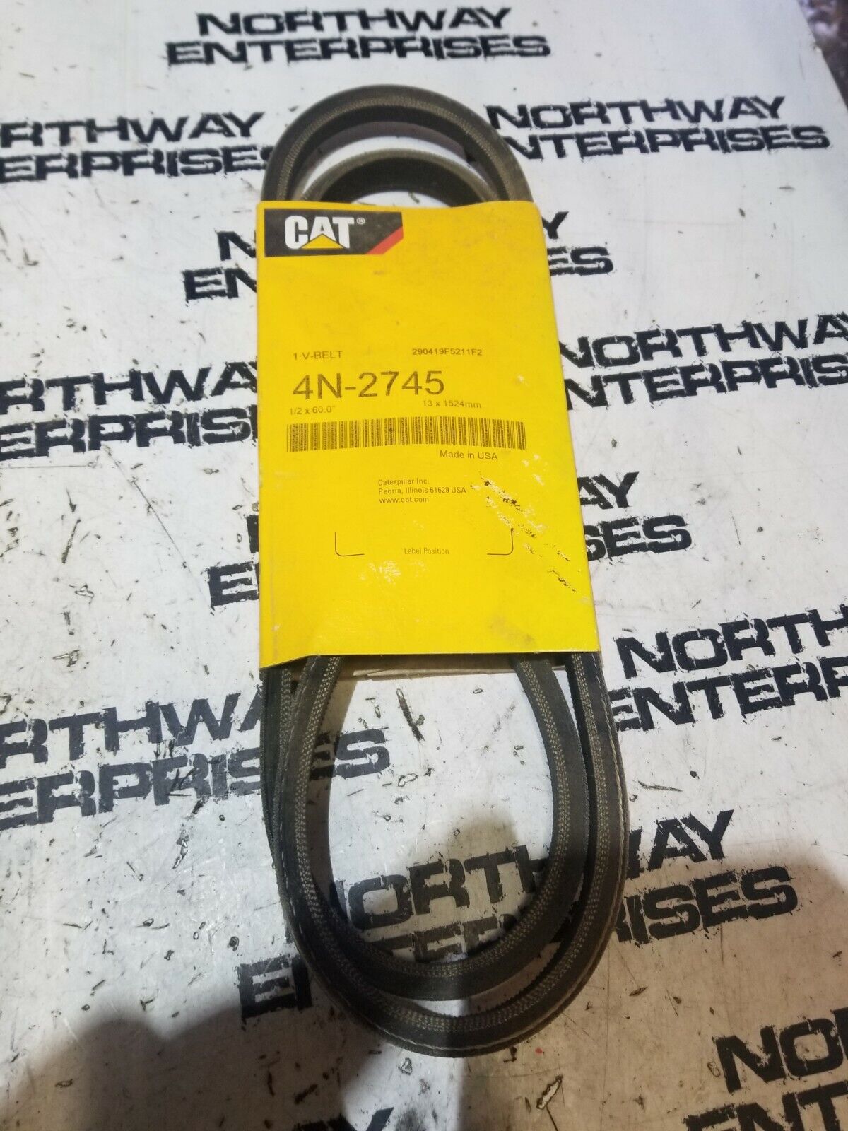 4N2745 GENUINE CAT COMPRESSOR PULLEY V-BELT Caterpillar 4N-2745