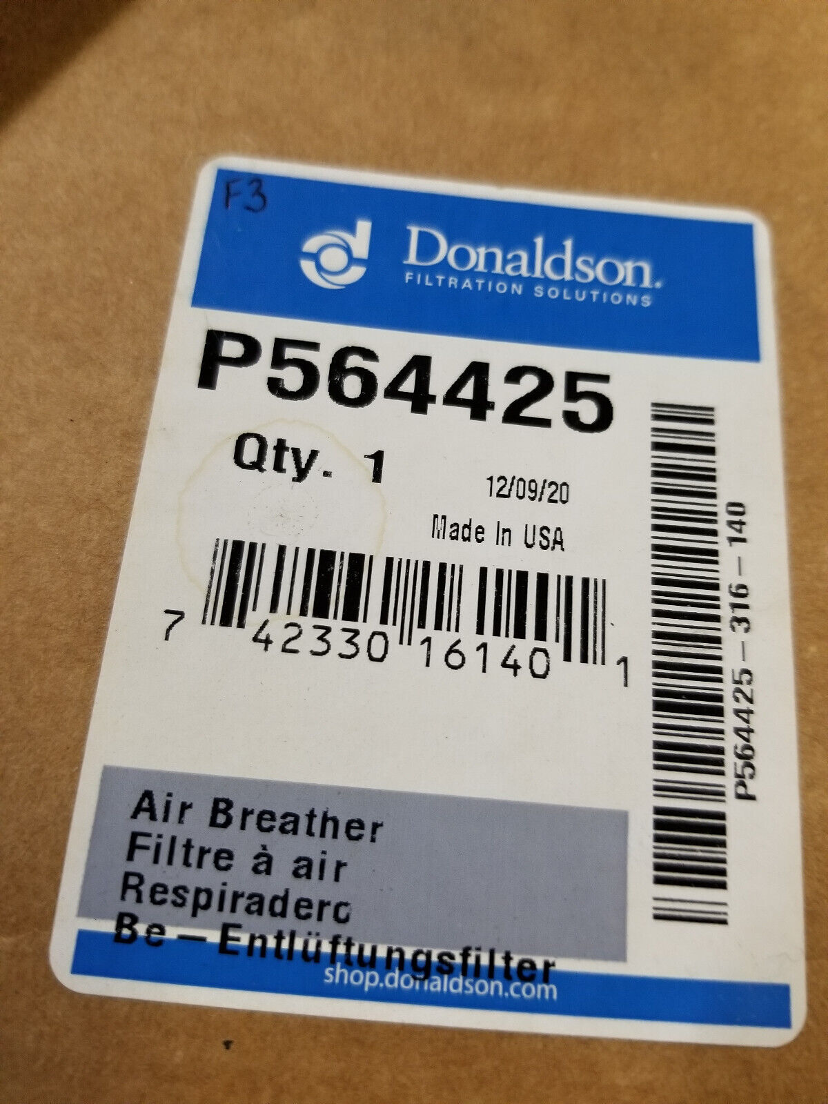 Donaldson Breather - P564425