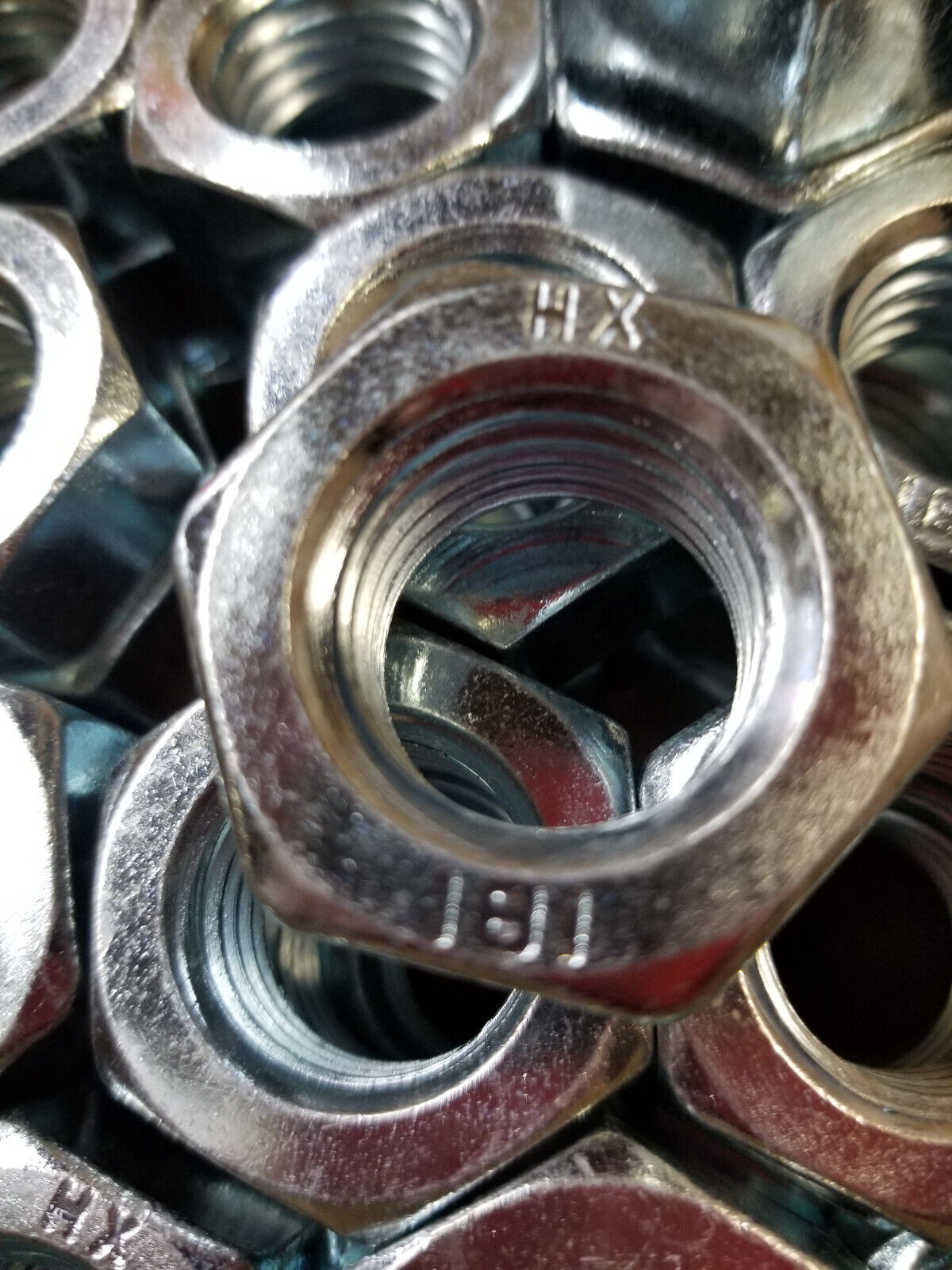 LOT OF 68PC - M24-3.0 DIN 934 Zinc Finish Steel Class 8 Hex Nut 40315 31161727