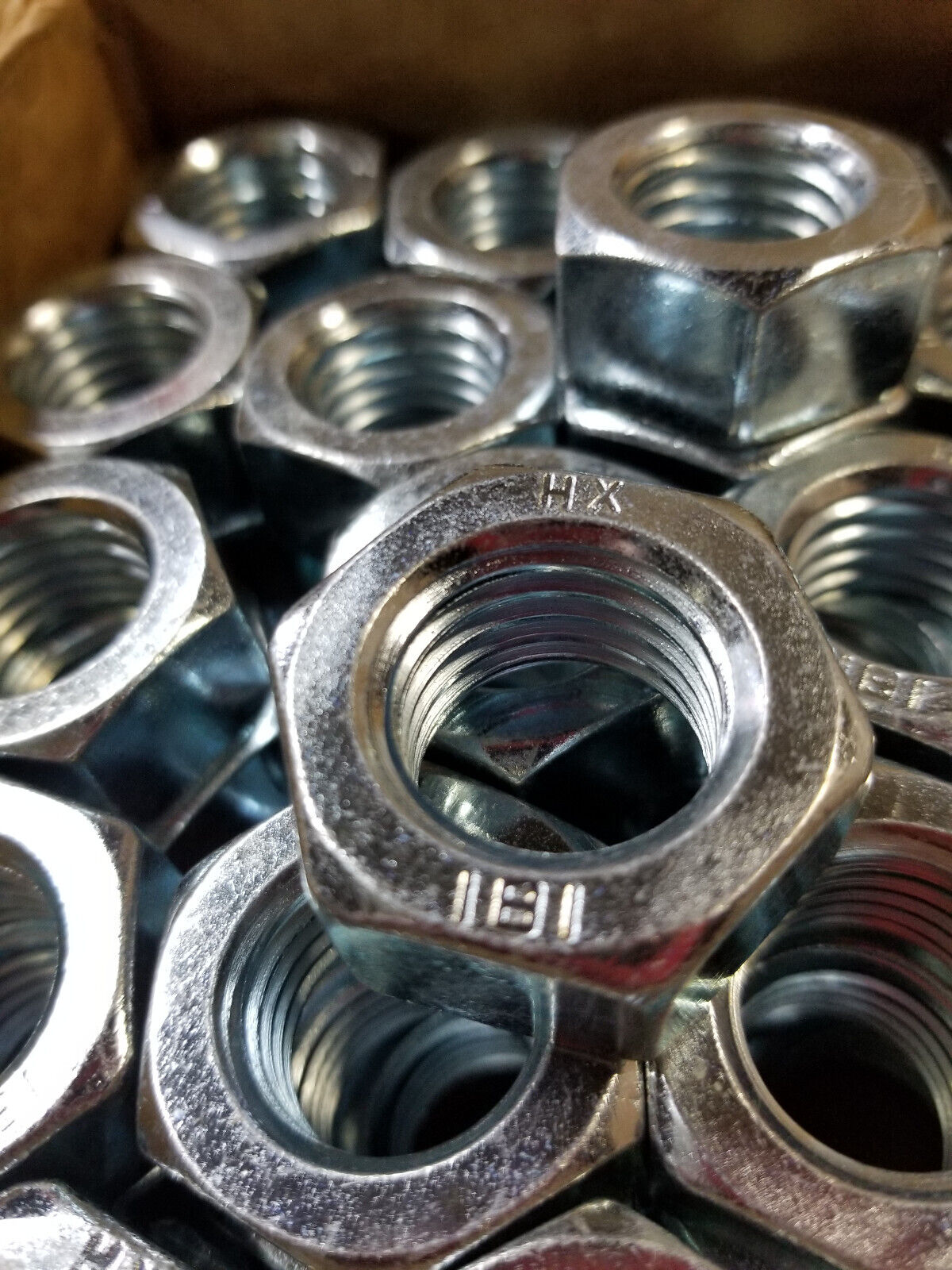 LOT OF 68PC - M24-3.0 DIN 934 Zinc Finish Steel Class 8 Hex Nut 40315 31161727
