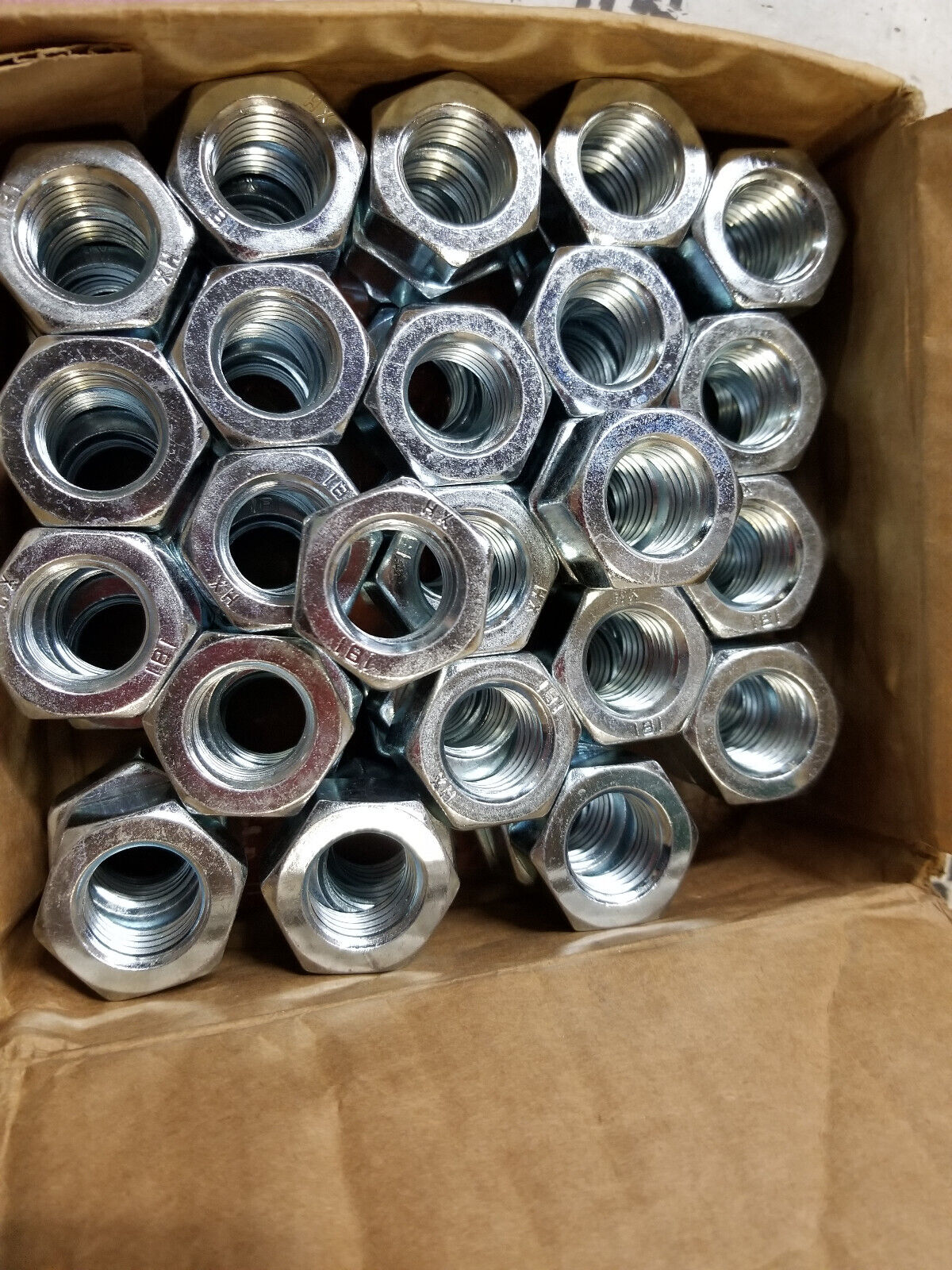 LOT OF 68PC - M24-3.0 DIN 934 Zinc Finish Steel Class 8 Hex Nut 40315 31161727