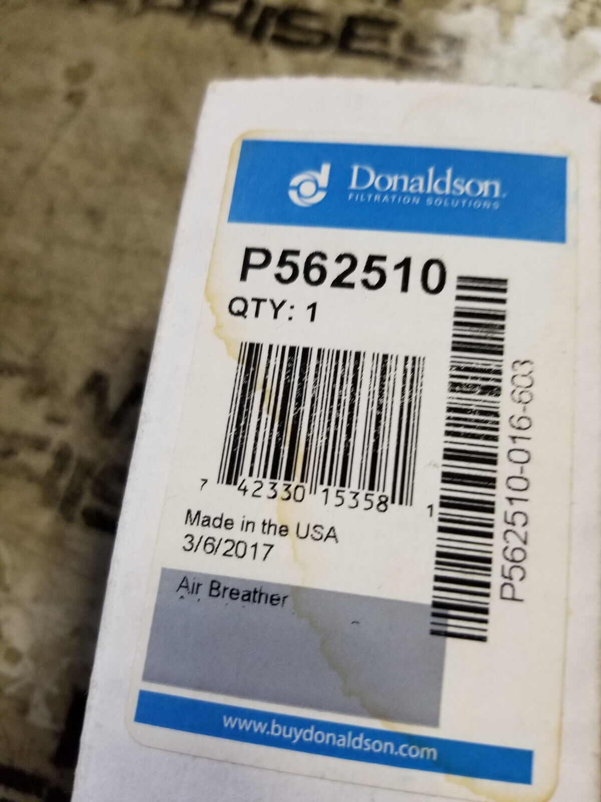 Donaldson Flr Breather - P562510