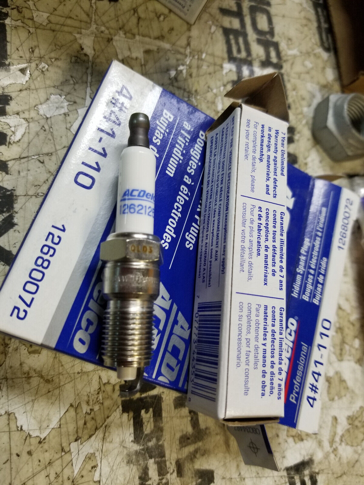 AC DELCO 4#41-110 41-110 SPARK PLUG SET OF 4 PLUGS 12621258
