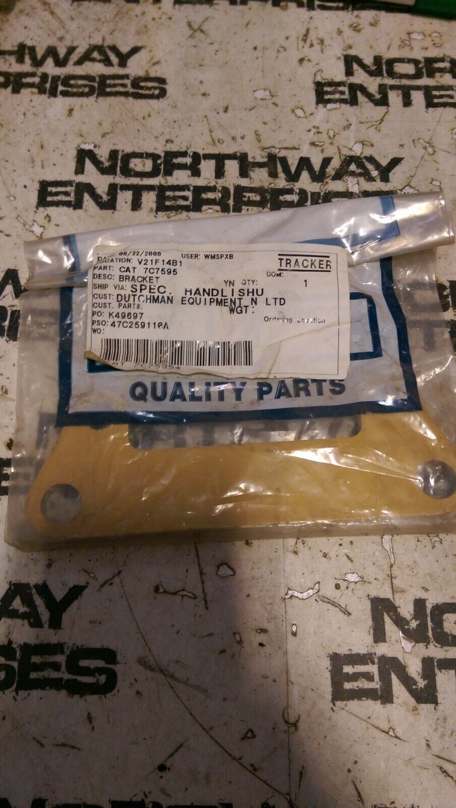 CATERPILLAR 7C-7595: BRACKET ASSEMBLY