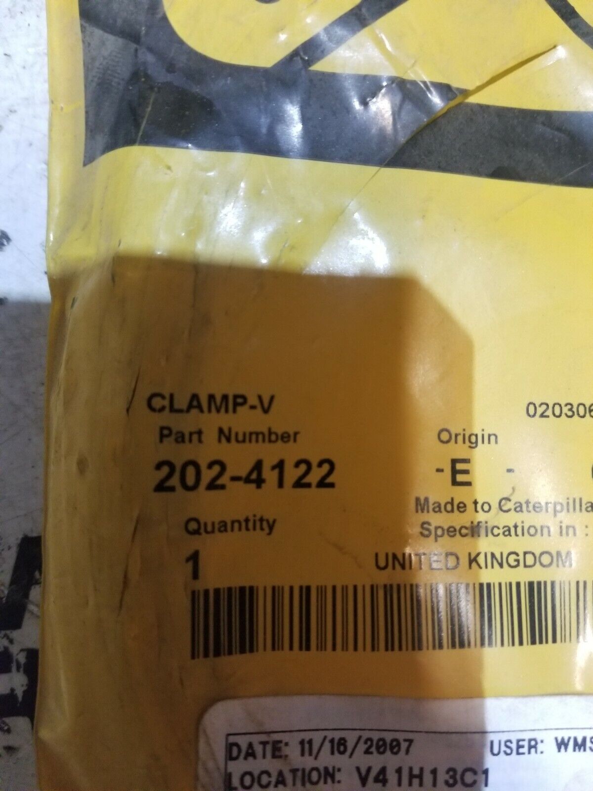 CATERPILLAR 202-4122 CLAMP 2024122