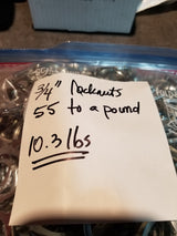LOT OF 10.3LBS - ROUGHLY (450-500PC) 3/4" Steel Locknut for Use with Rigid/IMC