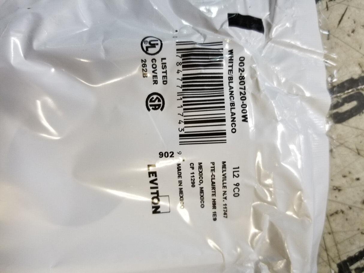 1 BOX OF 25PC - LEVITON 002-80720-W 1-Gang 1 Single Receptacle Nylon Wall Plate