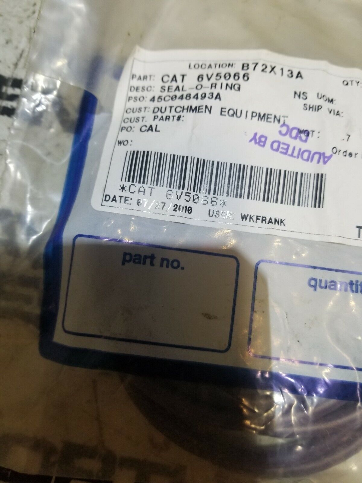CATERPILLAR 6V5066 6V-5066 7PC KIT