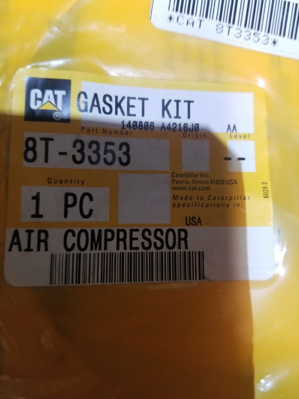 CATERPILLAR 8T-3353 GASKET KIT