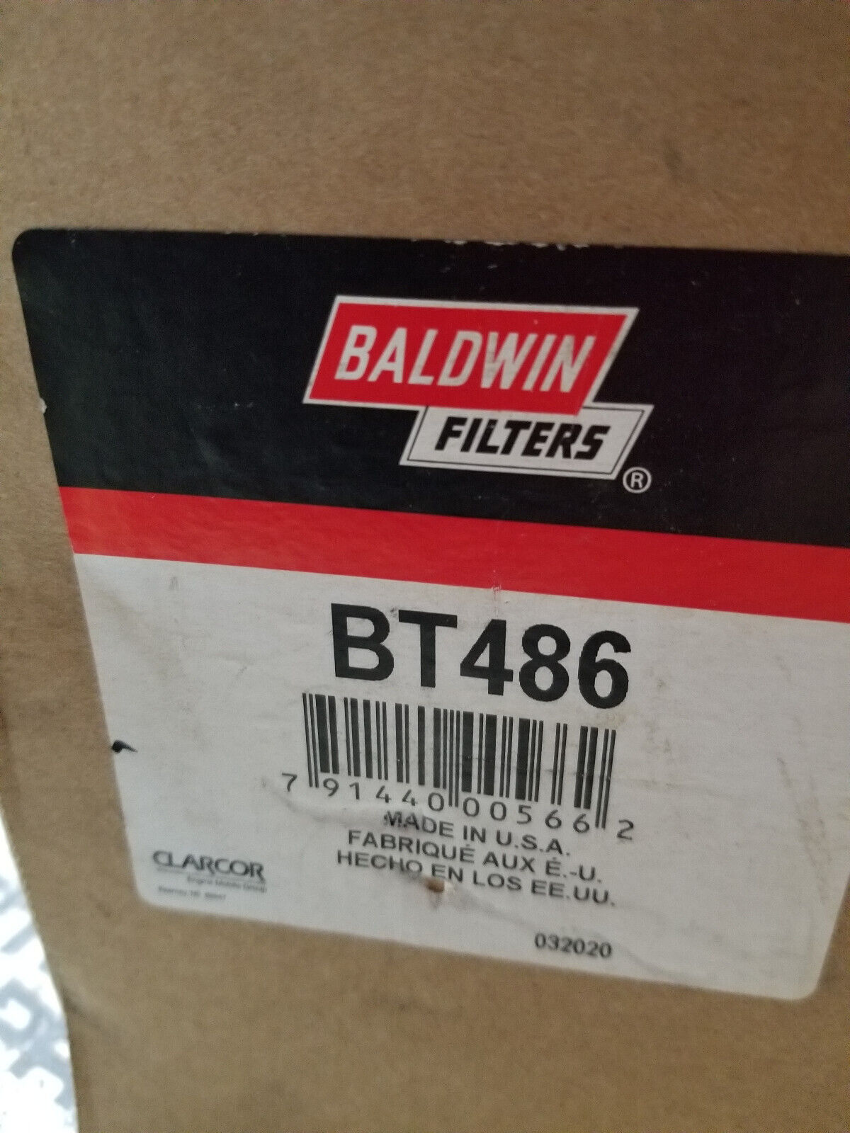 BALDWIN BT486 AR101278 RE57394 Fleetguard LF3567