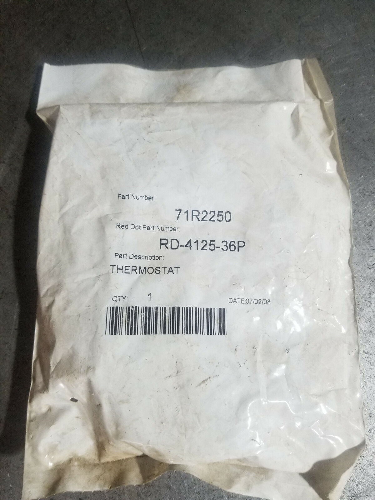 71r2250 RD-4125-36P RedDOT Thermostat