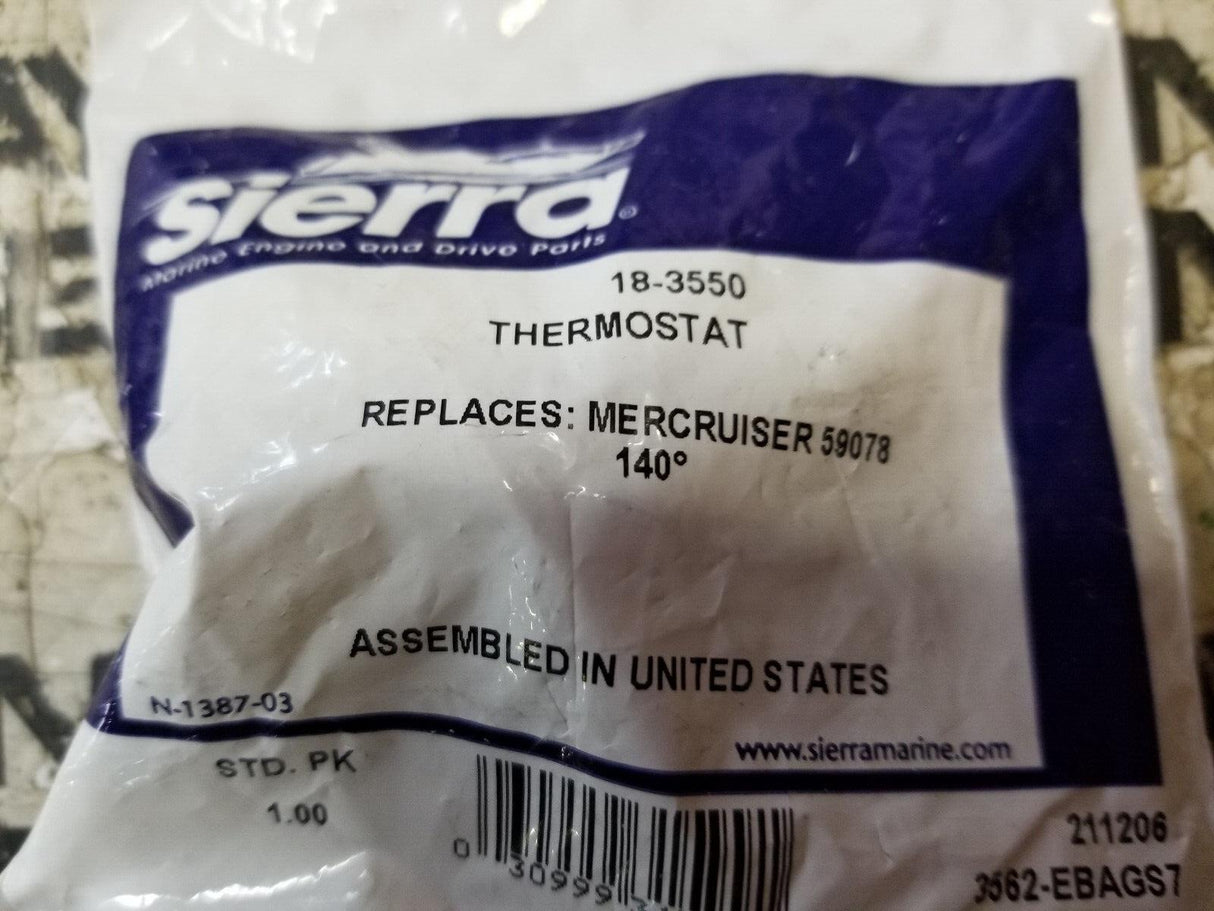 0750 Sierra THERMOSTAT 18-3550 Replaces 59078