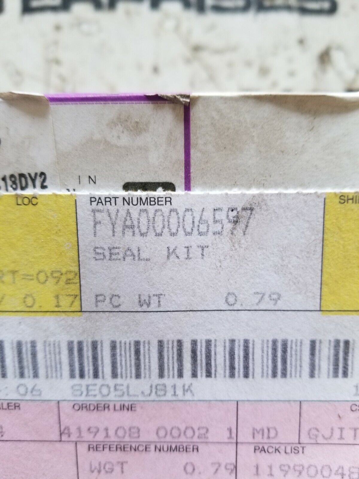 fya00006597 HITACHI SEAL KIT