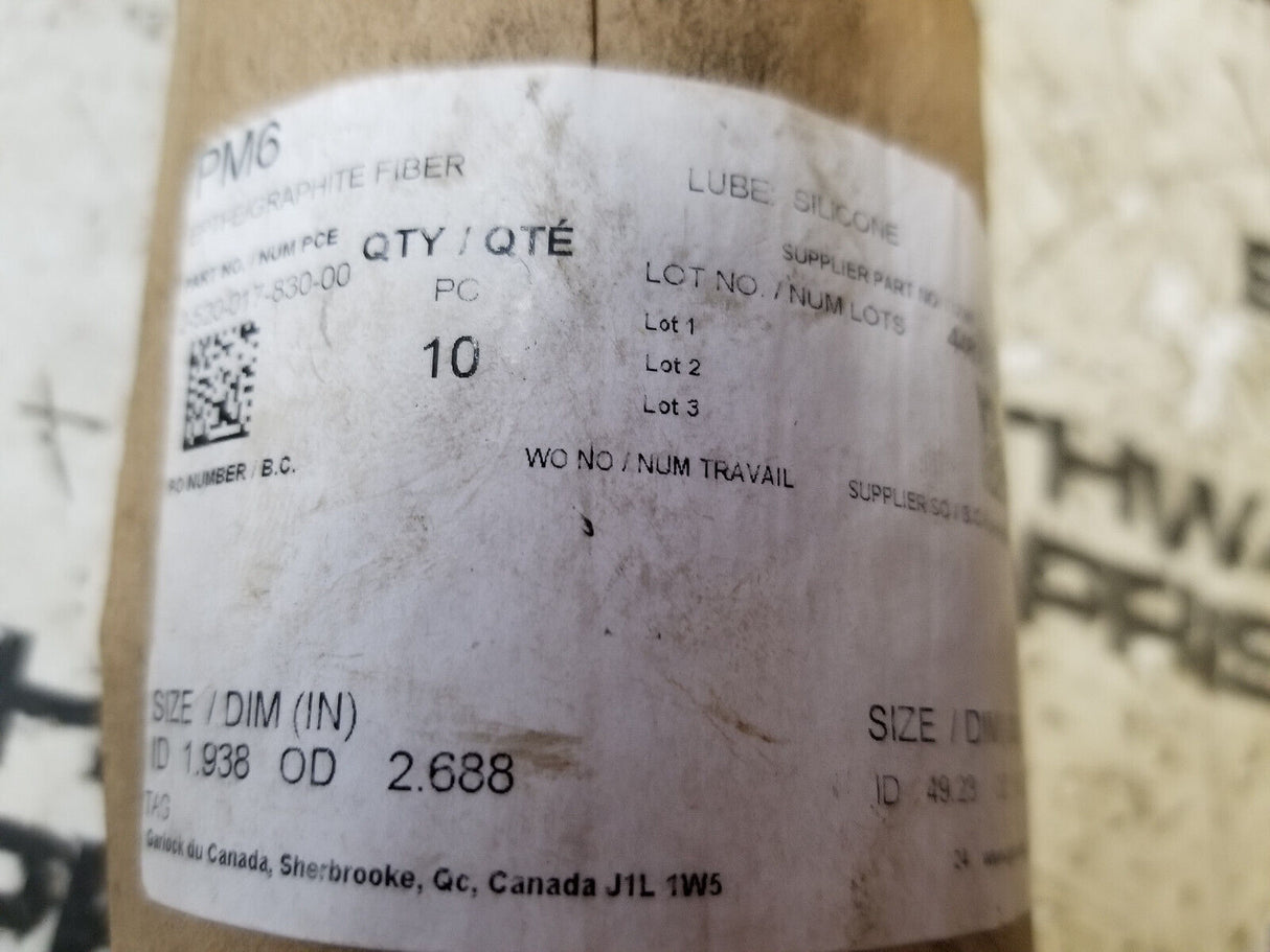 PACK OF 10 - GARLOC PM6-2-520-017-830-00 PACKING RINGS 44606-7077