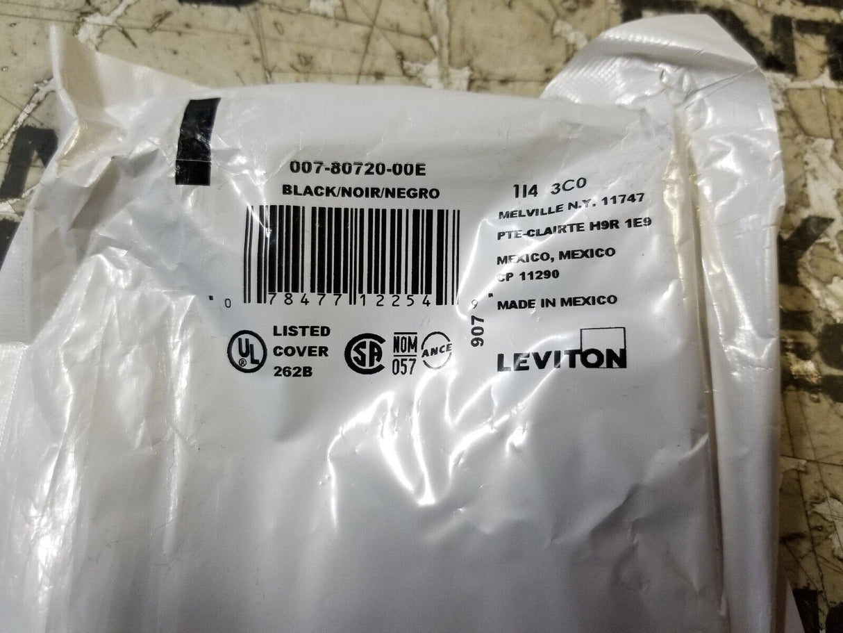 LOT OF  12PC - LEVITON 80720-E 1-Gang 1.60-Inch Receptacle Wallplate, Ebony