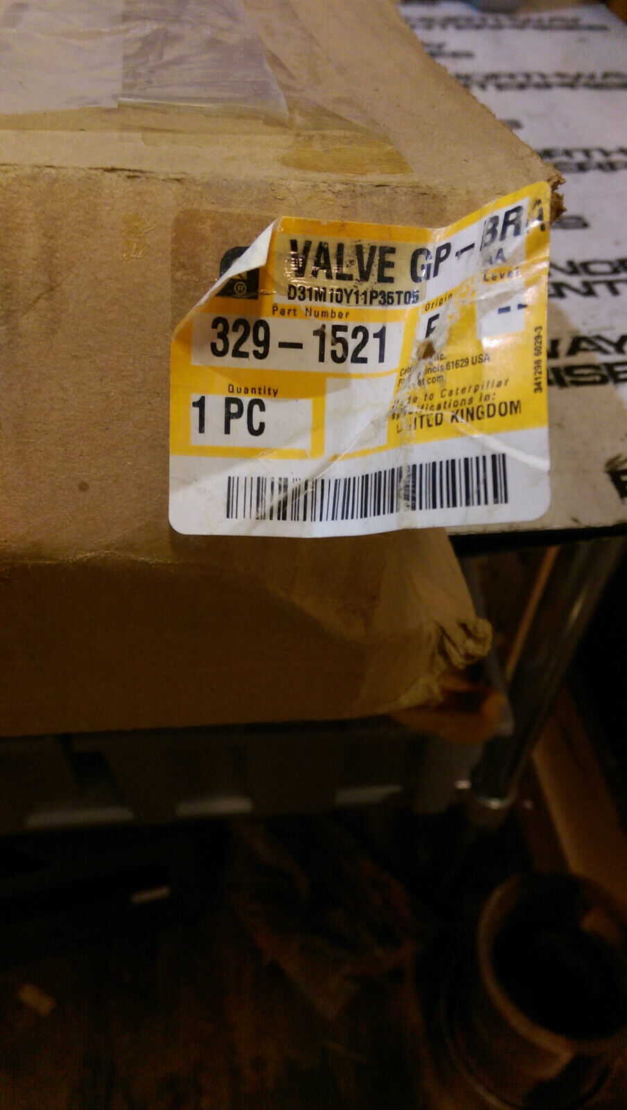 Caterpillar 329-1521 Valve, GP-Brake Pedal - For Articulated and Ejector Trucks!