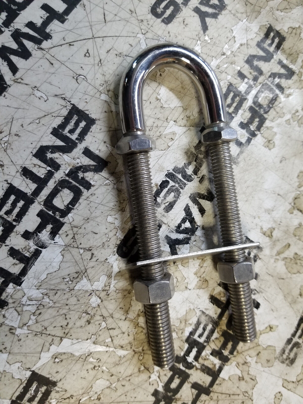 Stainless Steel SS Bow Stern Eye U Bolt 1/2"D 6-5/8"L 4-1/2" Thread SSRI66343