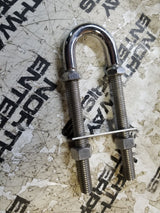 Stainless Steel SS Bow Stern Eye U Bolt 1/2"D 6-5/8"L 4-1/2" Thread SSRI66343