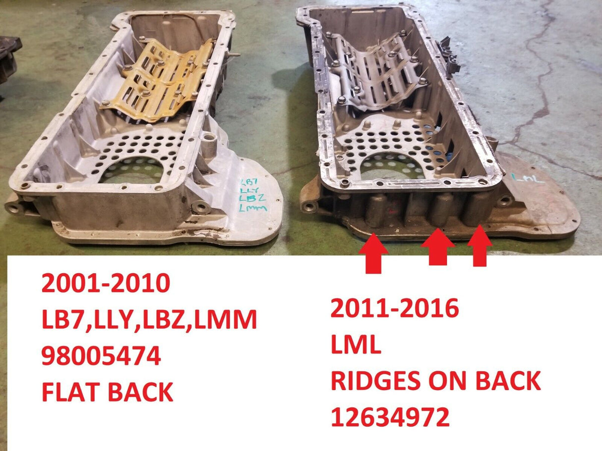 12634971 2011-2015 UPPER OIL PAN CHEVROLET Duramax 6.6l 6.6 LML reflml