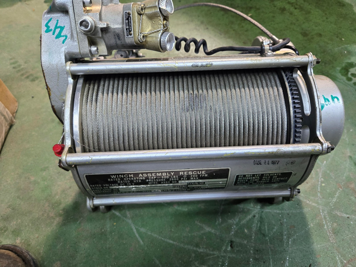 BREEZE CORPORATION RESCUE WINCH ASSEMBLY BL-10300-150 REF 443