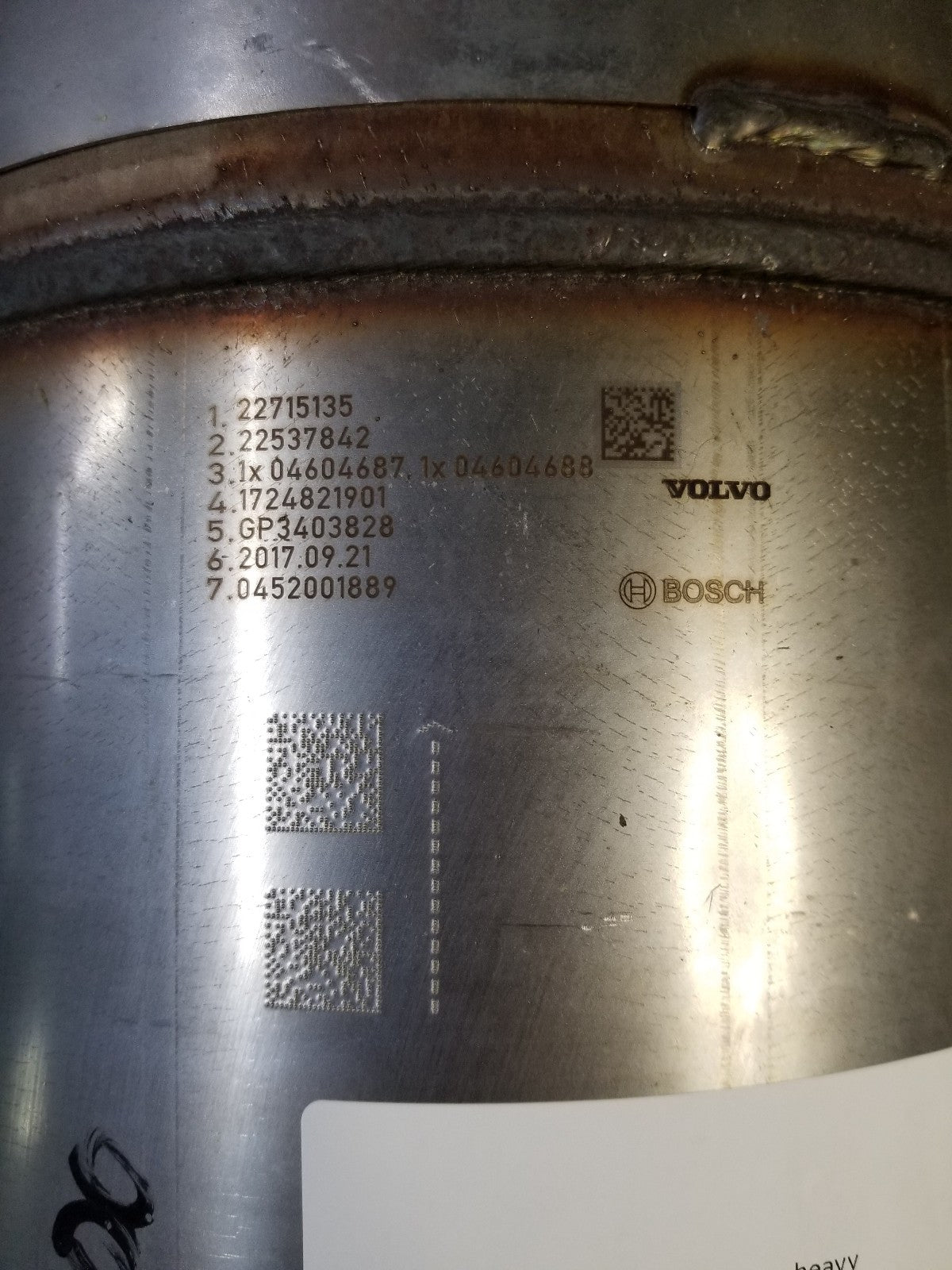 VOE22715135 EC300 VOLVO MUFFLER SILENCER DPF 22715135 22537842