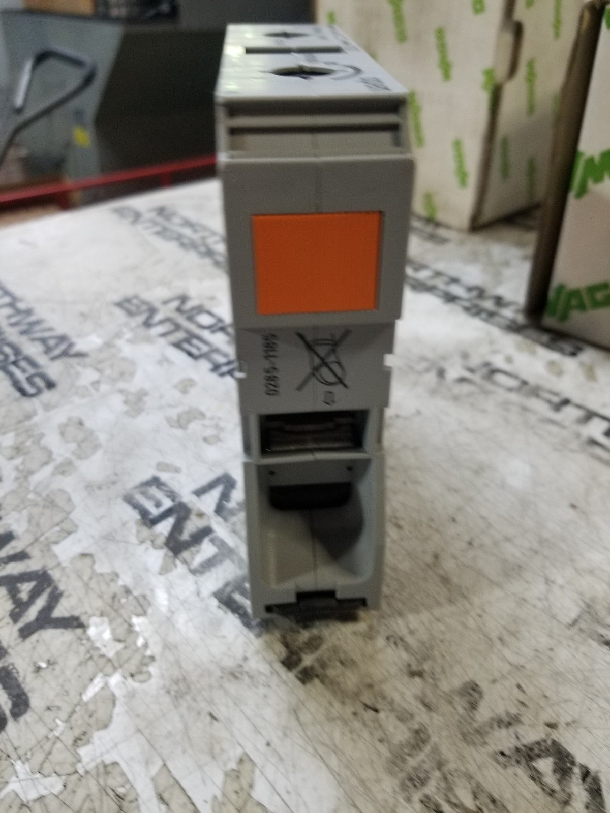 1PC - 285-1185  Feed Through Terminal Block, Grey, 2 Conductor 0285-1185