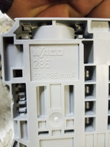 1PC - 285-1185  Feed Through Terminal Block, Grey, 2 Conductor 0285-1185