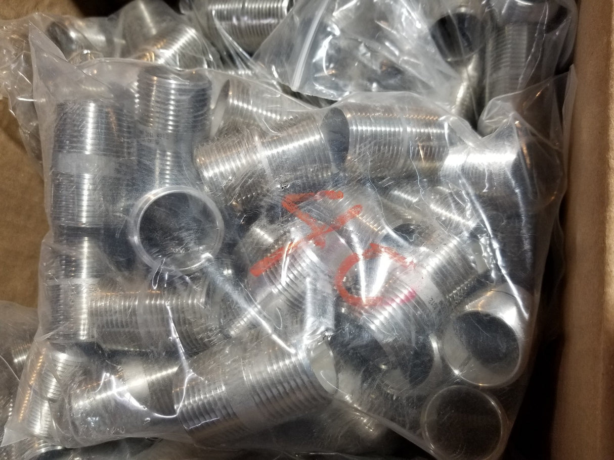 1 BAG OF 40PC - 1 X 2 STAINLESS  316L #1011839 SCH40 1" NPT