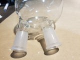 CHEMGLASS 1000mL 2-Neck Round Bottom Flask 24/40 20° Angled Neck CG-1520-14