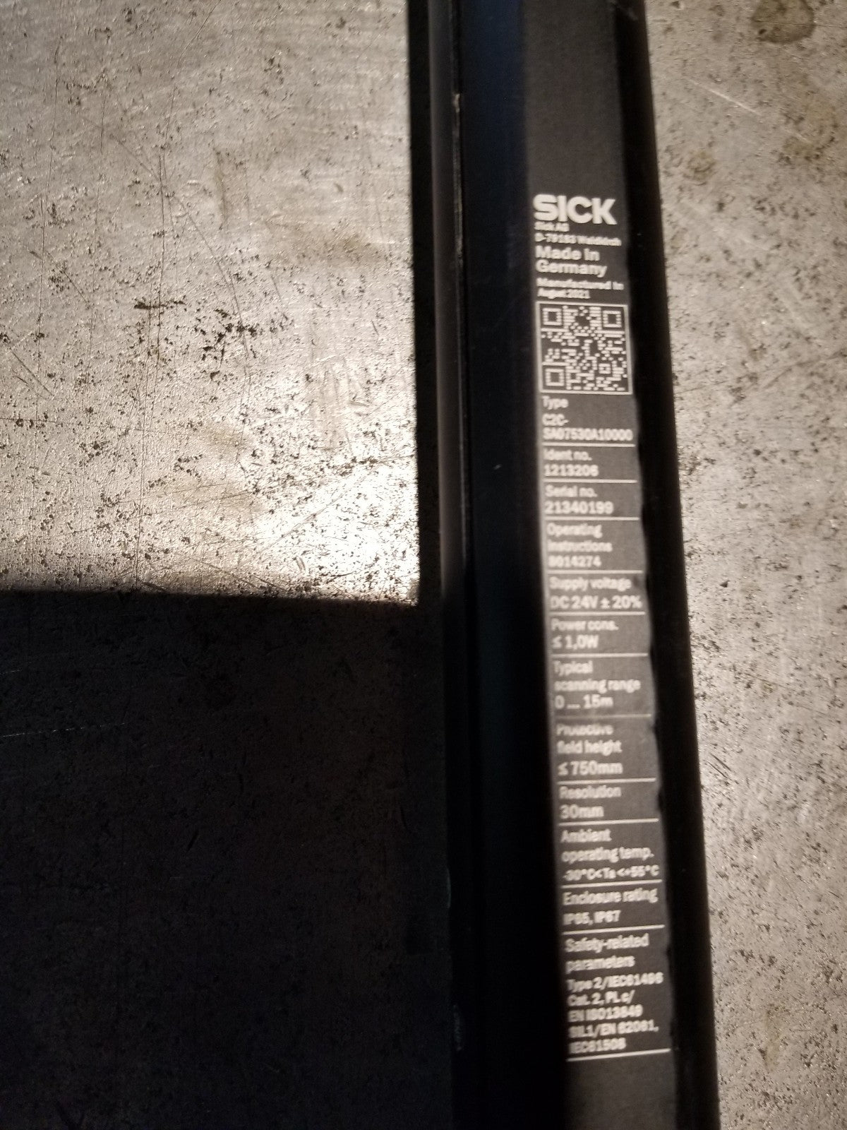 SICK C2C-EA07530A10000 Detec2 Core D-79183 Safety Light Curtain Barrier SN0199