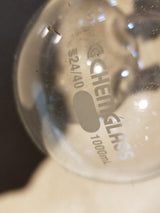 CHEMGLASS 1000mL 2-Neck Round Bottom Flask 24/40 20° Angled Neck CG-1520-14