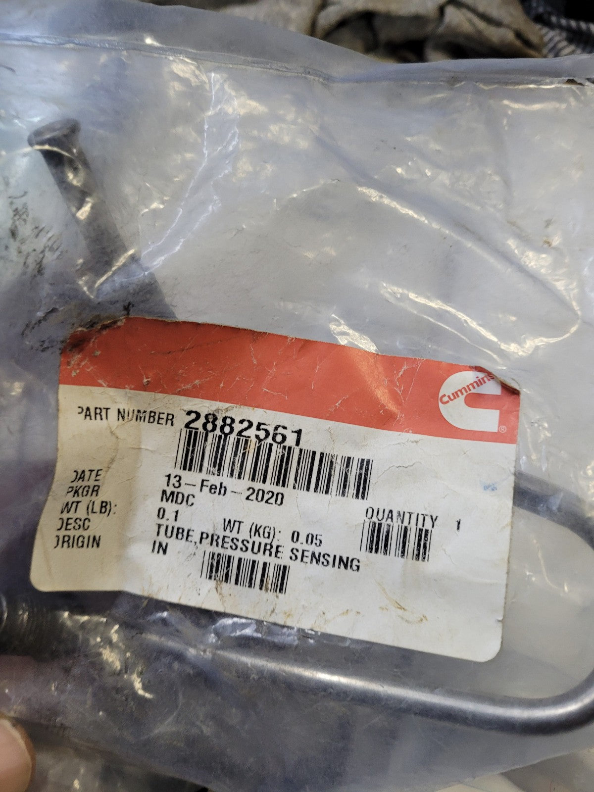 Cummins Pressure Sensing Tube - 2882561