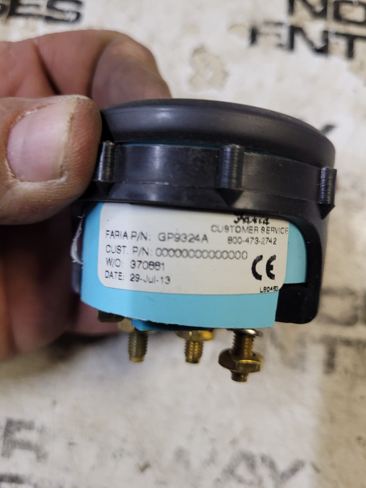 Faria Euro Series Potable Water Tank Level Gauge GP9324A