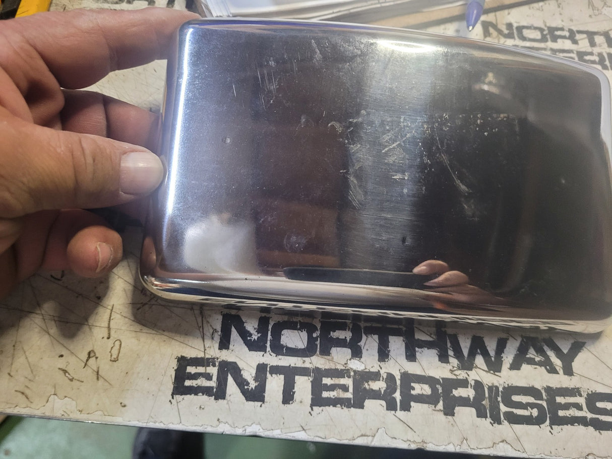 KENWORTH 2010GRV CHROME PLATE WEATHER SNOW SHIELD RECTANGULAR HORN COVER