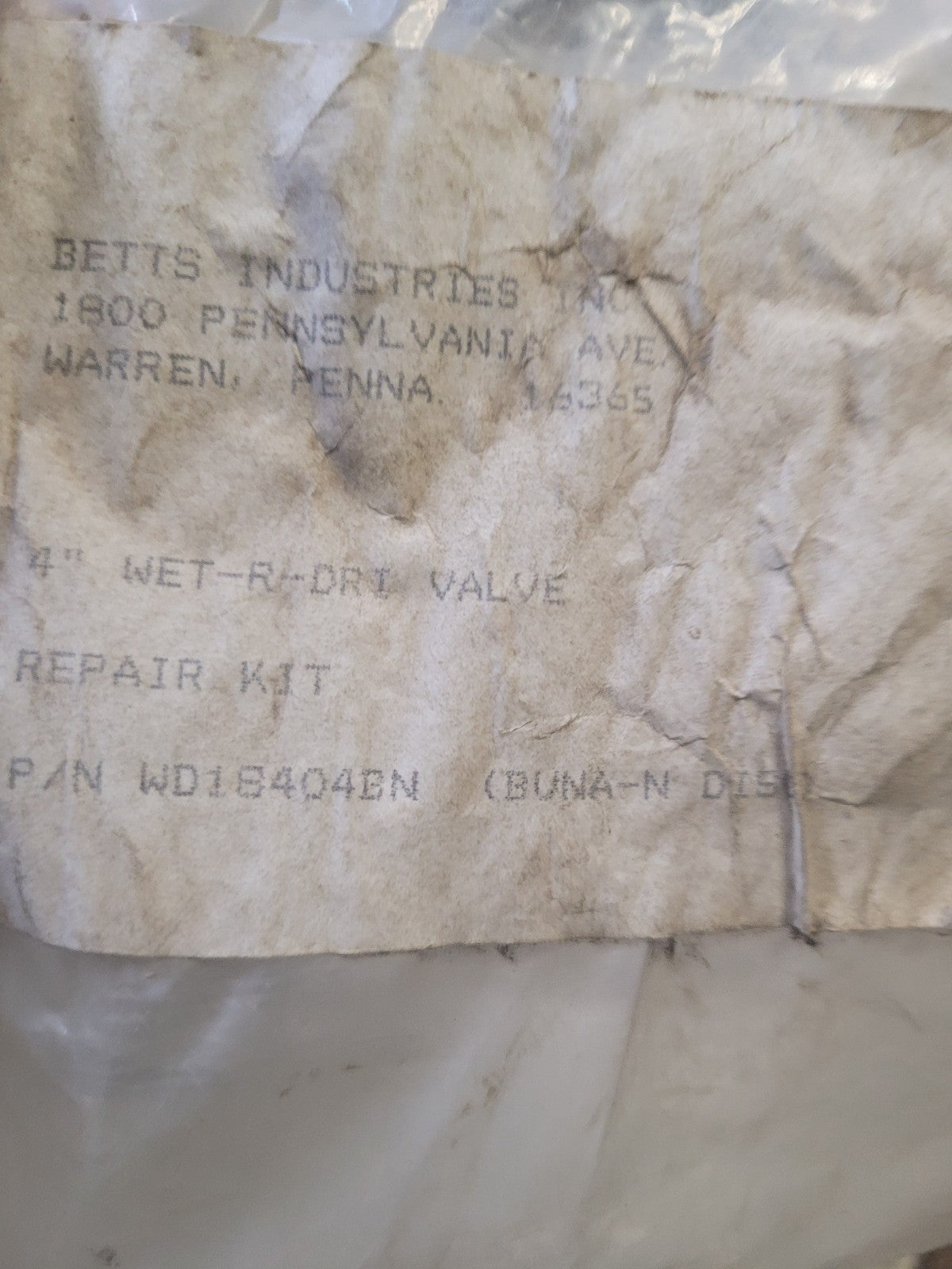 Betts™ WD101-4 Valve Disc, 4 in, For Wet-R-Dri Valve WD8404BN